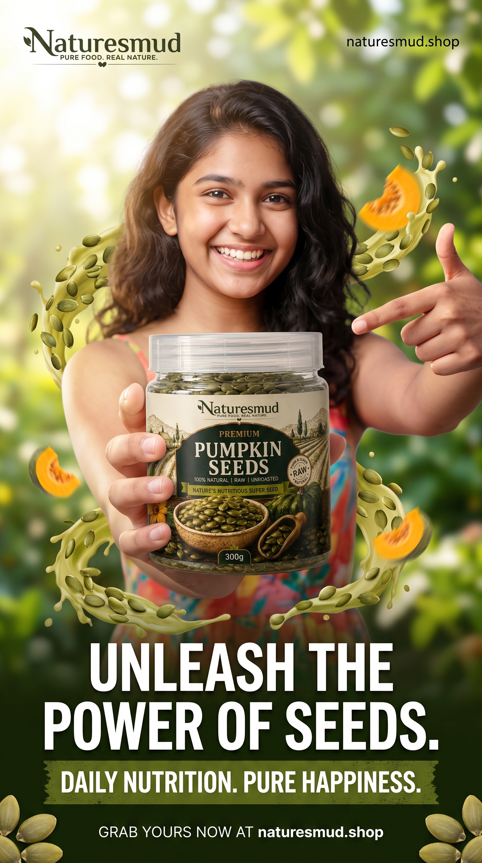 Pumpkin Seeds (300 GM) — Raw Green Pepita Kernels