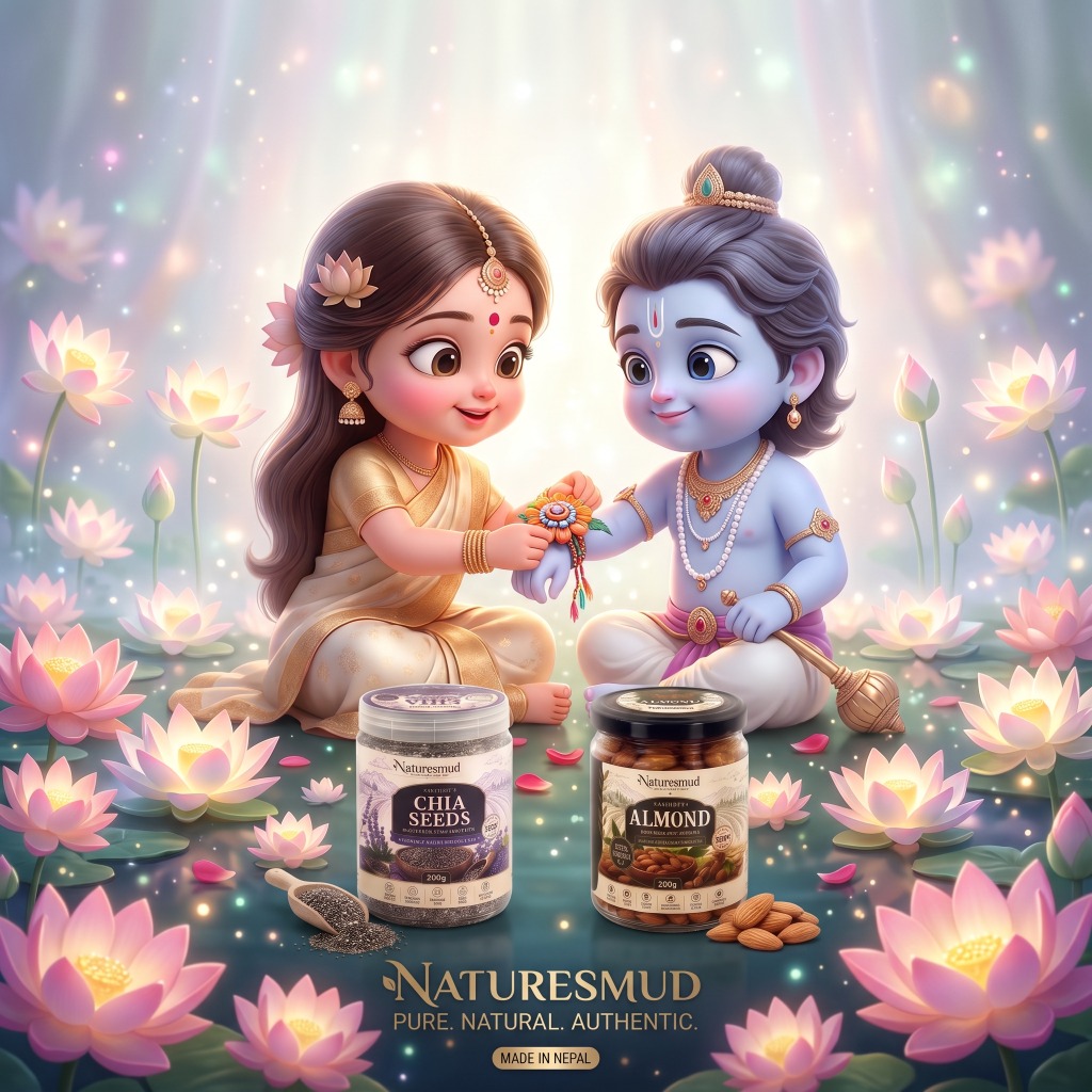 Creamy Chia Seed Pudding (With Dried Fruits & Dates Powder) - NaturesMud Nepal