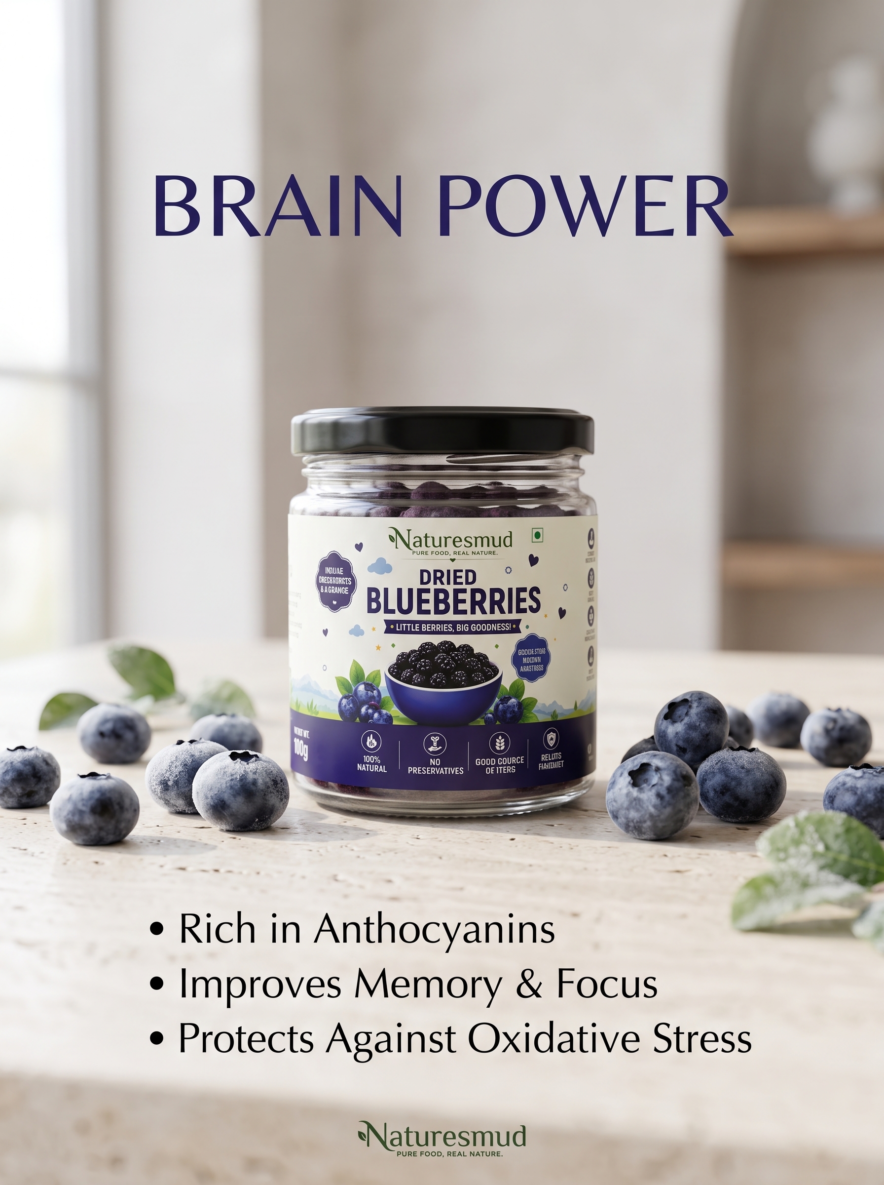 10-Minute No-Sugar Wild Blueberry & Chia Refrigerator Jam